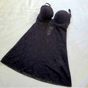 NWT Victoria’s Secret The Lacie Black Chemise Slip Dress Size M
